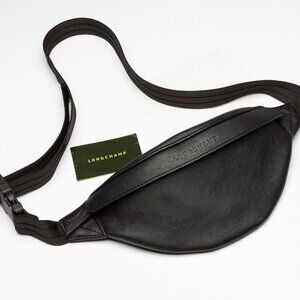 Longchamp Black Leather Crossbody Bag